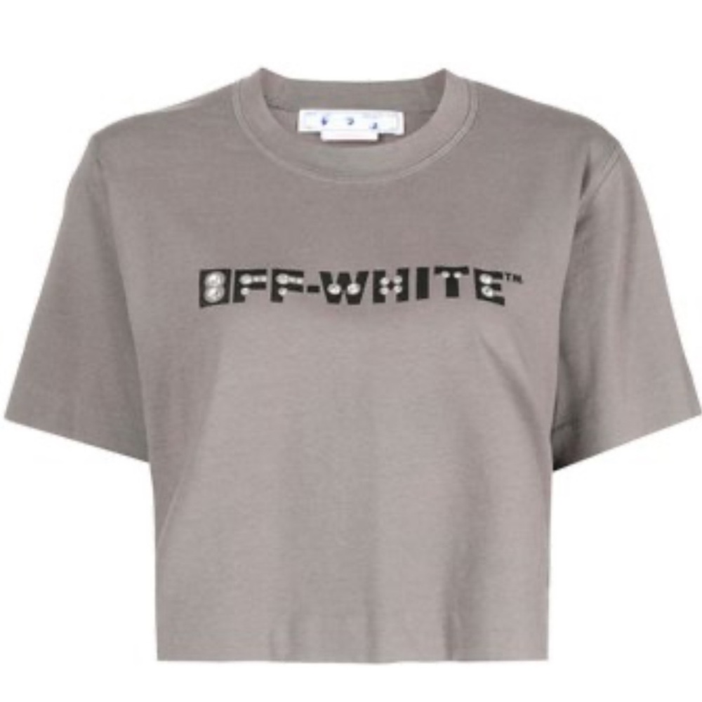NWT-Off White Off White logo print Cropped T shirt